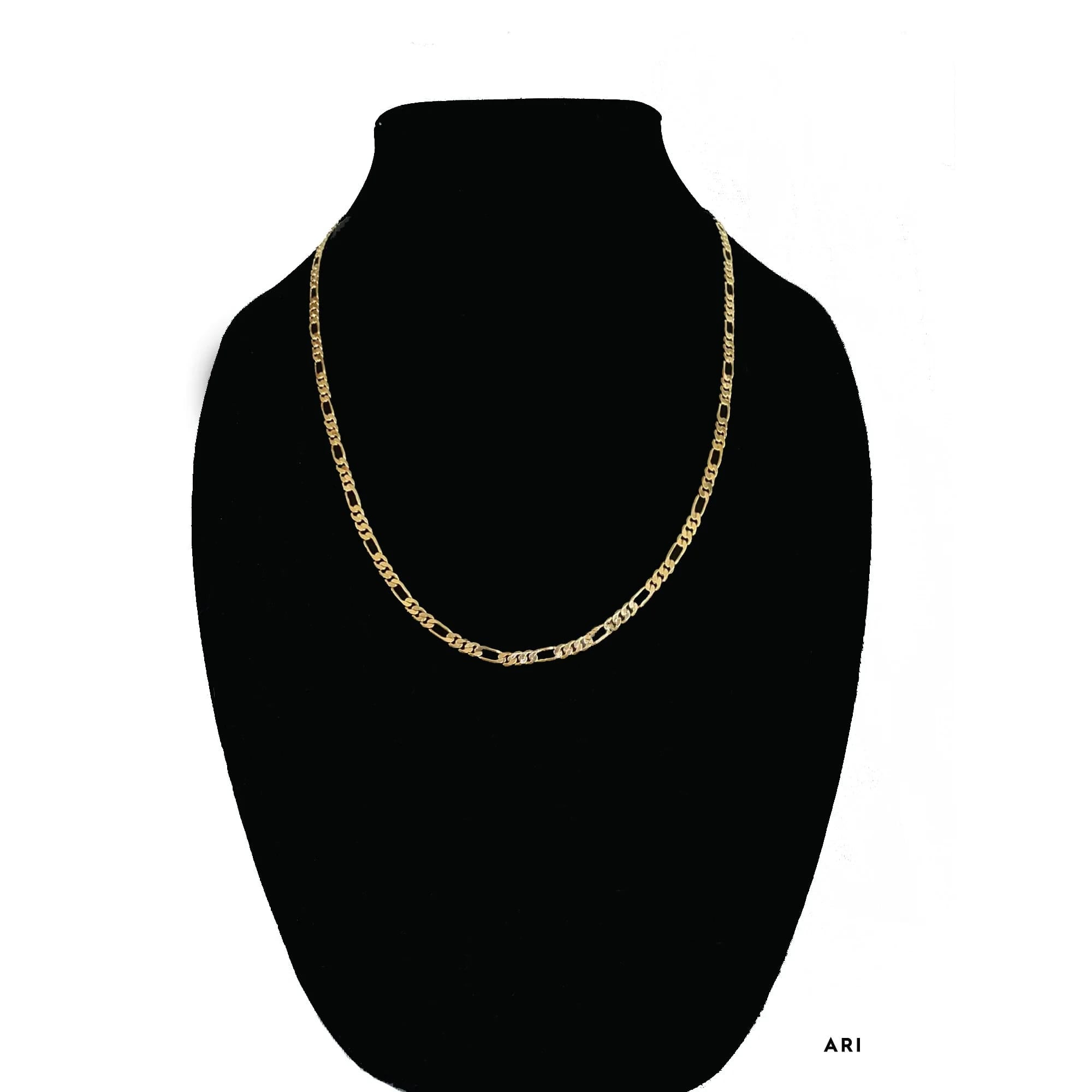 Figaro Diamond Cut Chain 18" GP