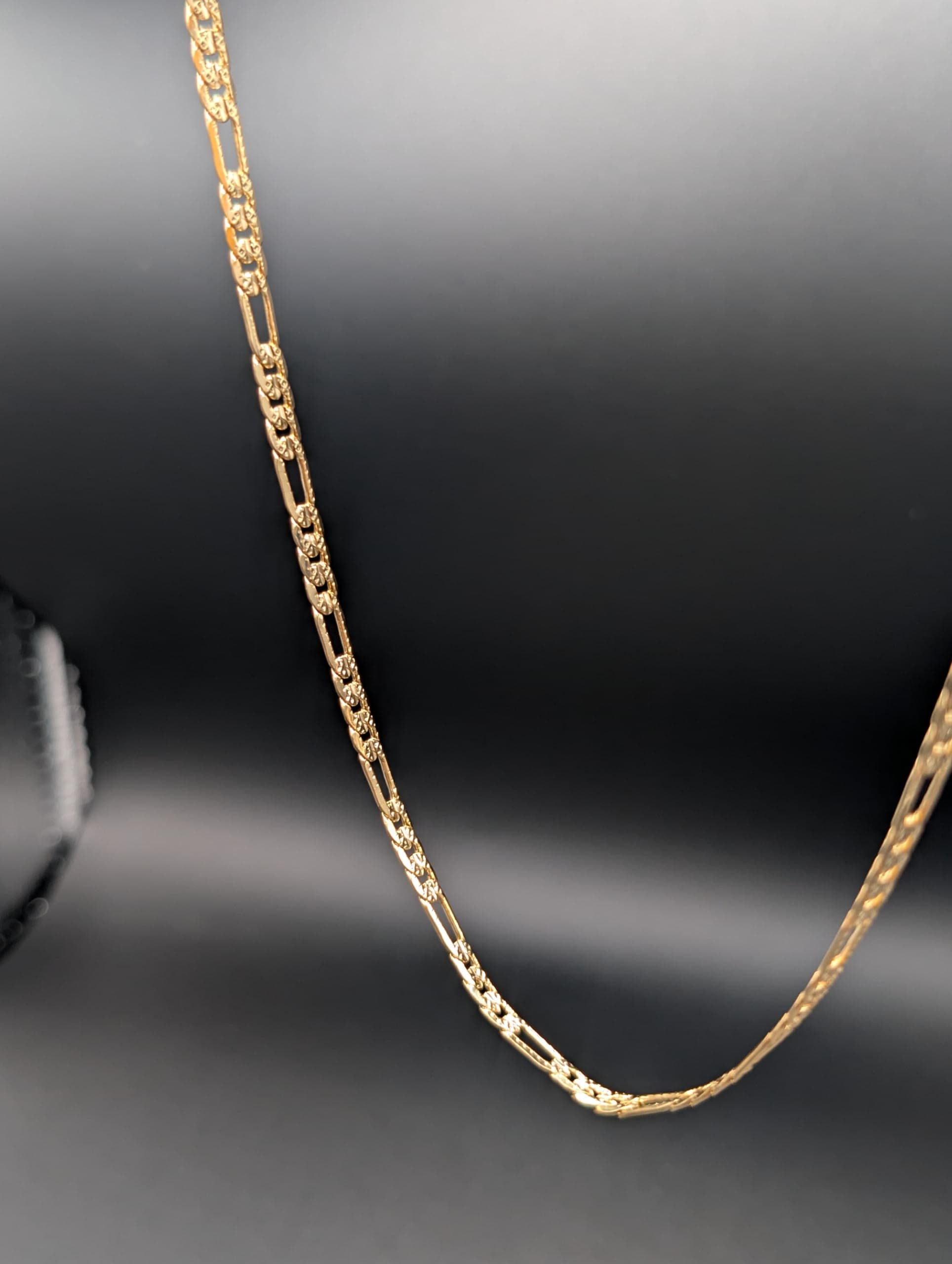 Figaro Diamond Cut Chain 18" GP